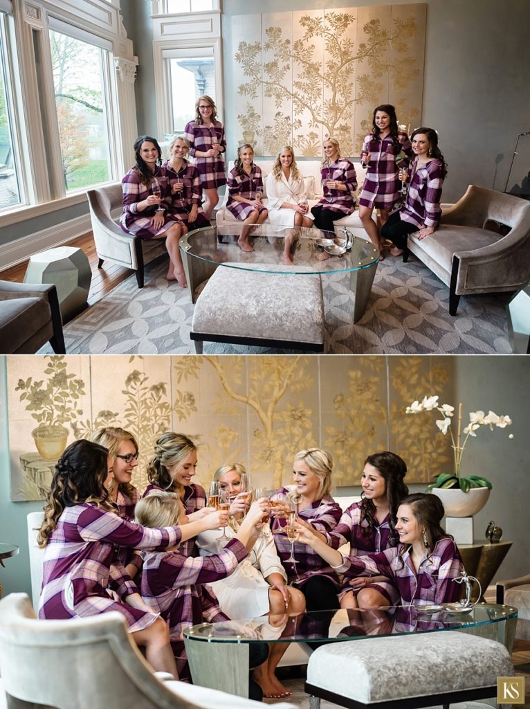 Matching bridesmaids robes