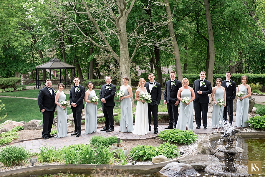 Pine Knob Mansion Wedding Bridal party picture