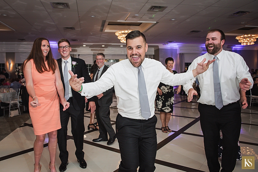 Dance floor fun at the Italian American Banquet Center Livonia Wedding reception